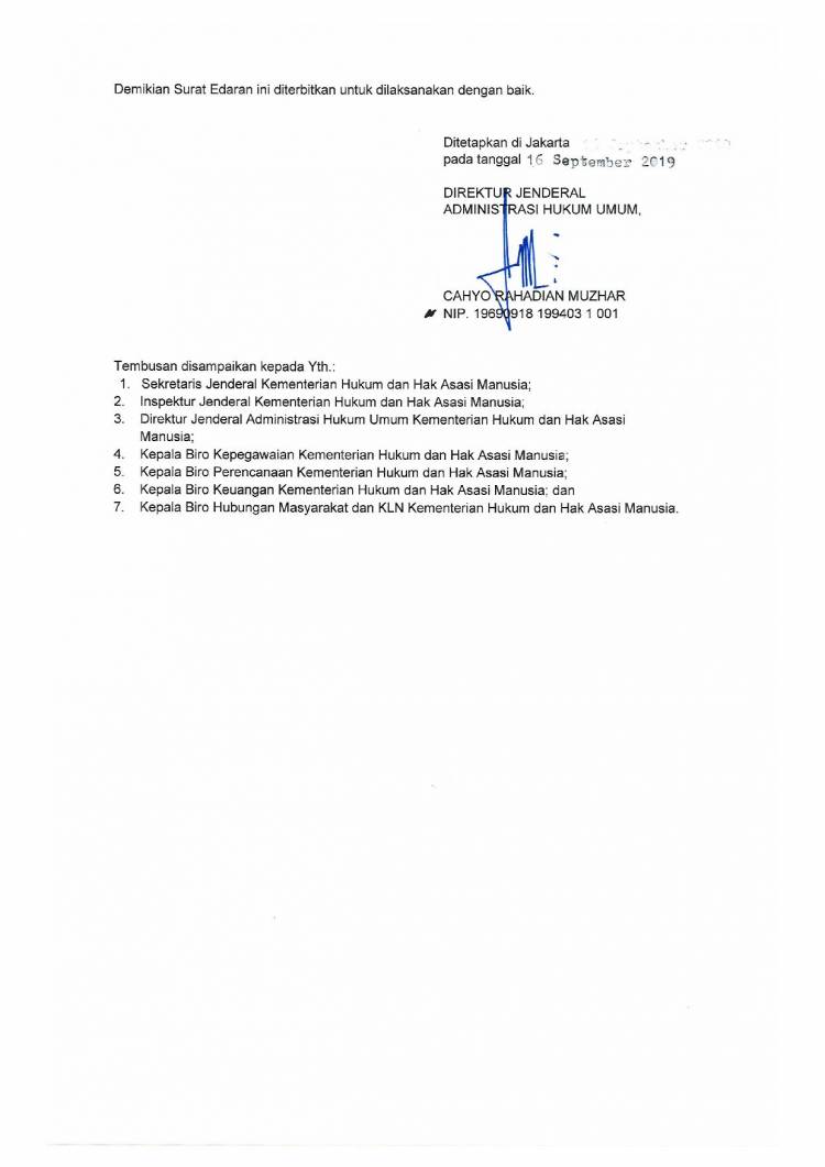 SE No. AHU.UM.01.01-1232 Tentang Panduan Penerapan Prinsip Mengenali  Pengguna Jasa Bagi Notaris