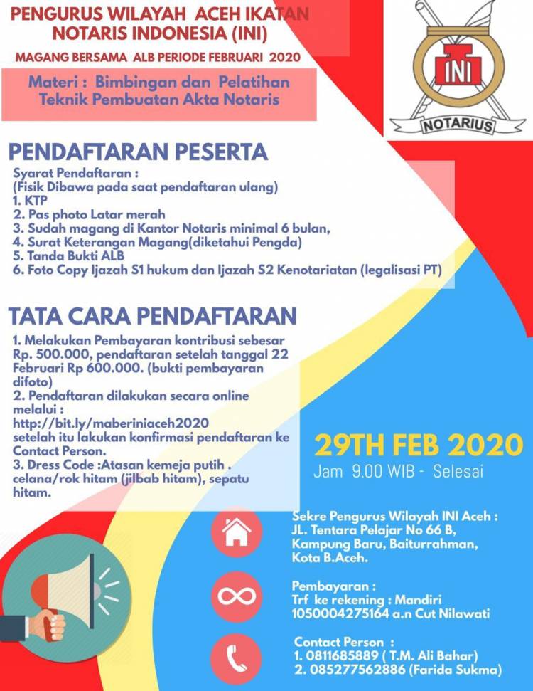 MAGANG BERSAMA PENGURUS WILAYAH ACEH PERIODE FEBRUARI 2020