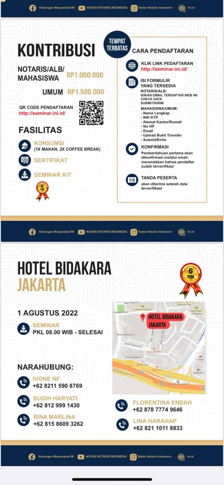 SEMINAR NASIONAL  IKATAN NOTARIS INDONESIA PENGURUS PUSAT IKATAN NOSTARIS INDONESIA MENYELENGGARAKAN SEMINAR NASIONAL DENGAN  TEMA:  “PERSPEKTIF PRAKTISI HUKUM DALAM RANCANGAN PERUBAHAN  HUKUM ACARA  PERDATA & KAJIAN HUKUM TERHADAP DAMPAK  KEPUTUSAN MAHKAMAH KONSTITUSI ATAS UU CIPTA KERJA”