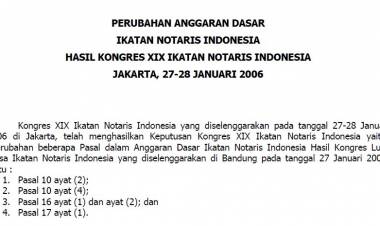 AD Kongres XIX Jakarta (Perubahan AD Hasil KLB)