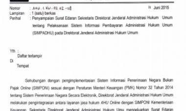 Surat Edaran Sekretaris Dirjen AHU_SIMPADHU