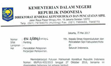 DIRJEN DUKCAPIL NO. 472.2 TTG PENCATATAN PELAPORAN PERJANJIAN KAWIN