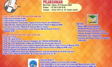 MAGANG BERSAMA PENGURUS WILAYAH JAMBI BULAN FEBRUARI 2020