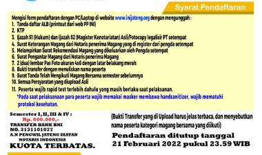 MAGANG BERSAMA PENGURUS WILAYAH JAWA TENGAH IKATAN NOTARIS INDONESIA