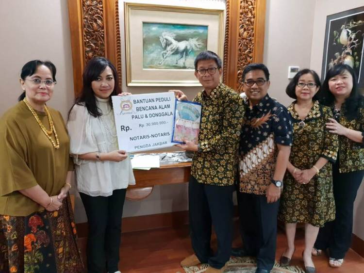 Penyerahan Sumbangan Peduli Palu dan Donggala dari Pengda Jakarta Barat