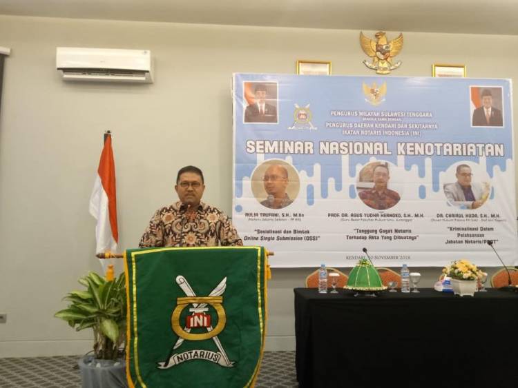 Seminar Nasional Kenotariatan Pengda Kendari dan Sekitarnya